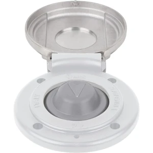 Buton de Punte pentru Troliu QUICK DOWN, Capac Inox, Alb