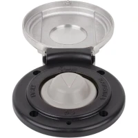 Buton De Punte Pentru Troliu Quick Down, Capac Inox, Negru