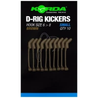 Line Aligner KORDA D-Rig Kicker, Brown, Marime S, pentru Carlige Nr.6-8, 10buc/pac