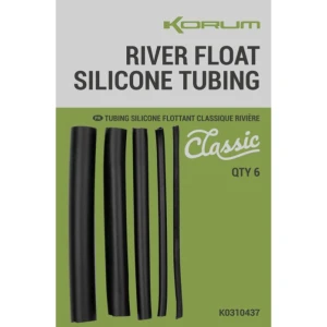 Varnis KORUM Classic River Float Silicone Tubing, Black, 8buc/pac