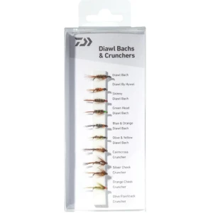 Muste DAIWA Fly Pack Diawl Bachs and Crunchers, 12buc/pac