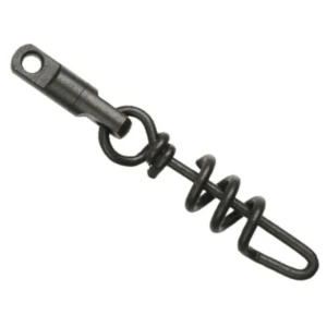 Agrafa Cu Vartej Mikado  Heavy Swivel With Screwed Snap 6mm, Black Matt, 5Buc/plic