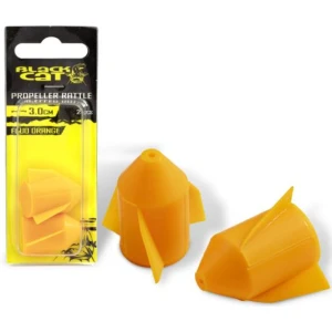 Black Cat Propeller Rattle Rotates Catfish Accessories, Fluo Orange, 2.4cm, 2buc/pac