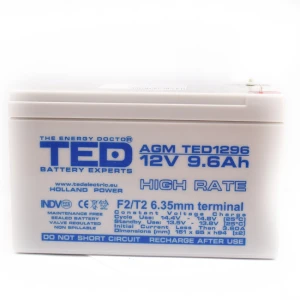 Acumulator Etans VRLA 12V 9.6A 151mm x 65mm x 95mm(h) Acumulator Etans VRLA 12V 9.6A 151mm x 65mm x 95mm(h)