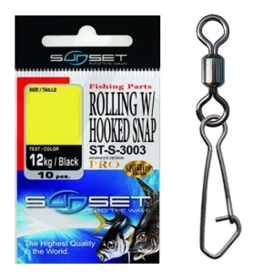 Agrafa Vartej Sunset ST Rolling Hooked Snap ST-S-3003 Nr6 20kg Agrafa Vartej Sunset ST Rolling Hooked Snap ST-S-3003 Nr6 20kg