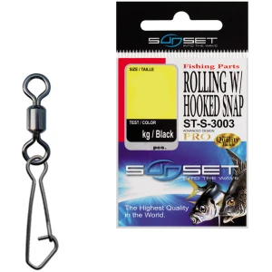 Agrafa cu Vartej Rolling Sunset Hooked Snap ST-S-3003 Nr.1, 40kg, 6buc/pac
