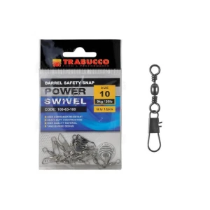 Agrafa cu Vartej Trabucco Power Swivel Nr.8, 12buc/pac Agrafa cu Vartej Trabucco Power Swivel Nr.8, 12buc/pac