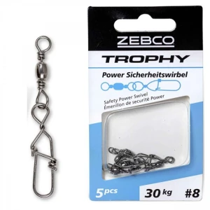 Vartej Agrafa Zebco Trophy Safety Power Swivel No.8 40mm Vartej Agrafa Zebco Trophy Safety Power Swivel No.8 40mm