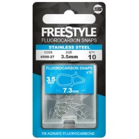 Agrafe Spro Freestyle Fluorocarbon Snaps Stainless Steel, 3.5mm/7.3mm, 10buc/plic Agrafe Spro Freestyle Fluorocarbon Snaps Stainless Steel, 3.5mm/7.3mm, 10buc/plic
