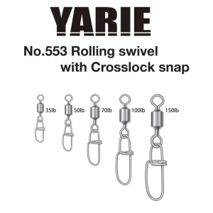 Agrafe cu Vartej Yarie 553 Crosslock Snap 70lb 6buc/plic Agrafe cu Vartej Yarie 553 Crosslock Snap 70lb 6buc/plic