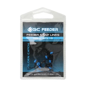 Vartej Golden Catch Cu Margea Culisanta si Agrafa Feeder Snap Links, Marimea L, 10buc/plic