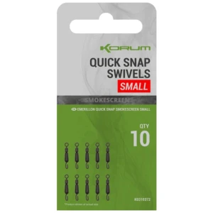 Vartej Rapid KORUM Smokescreen Quick Snap Swivel Small, 10buc/pac
