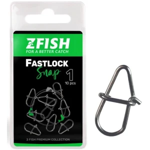 Agrafa Zfish Fast-Lock Snap, Nr.1, 9kg, 10buc/pac Agrafa Zfish Fast-Lock Snap, Nr.1, 9kg, 10buc/pac