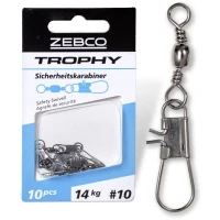 Agrafa Cu Vartej Zebco Safety Swivel, 18kg, Nr.6, 8buc/pac