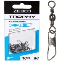 Agrafa Cu Vartej Zebco Trophy Snap Link Swivel, 6kg, Nr.16, 10buc/pac