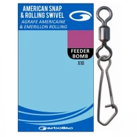 Agrafa cu Vartej GARBOLINO American Snap Rolling Swivel, Nr.10, 10buc/pac