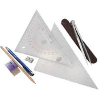 Set Instrumente Navigatie Allroundmarin Cu Compas 190mm Si Accesorii