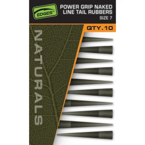 Conuri FOX Edges Naturals Power Grip Naked Line Tail Rubbers Nr.7, 10buc/pac Conuri FOX Edges Naturals Power Grip Naked Line Tail Rubbers Nr.7, 10buc/pac