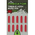Fox Rage Predator Red Treble Hook Sleeves, Medium, 5buc/pac