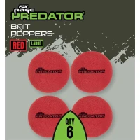 Fox Rage Predator Bait Poppers, Large, Red, 6buc/pac