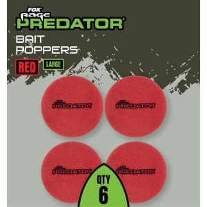 Fox Rage Predator Bait Poppers, Large, Red, 6buc/pac