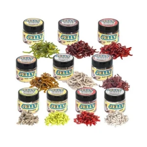 Benzar Jelly Baits Baby Worm Maro Rosu Benzar Jelly Baits Baby Worm Maro Rosu