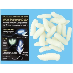 Larve Baracuda Alb Fluo, 13mm, 20buc/pac