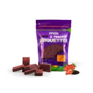 Tablete Nada ZFISH Feeding Briquettes, 45x30x12mm, 220g, Strawberry/Hemp