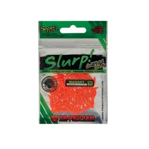 VIERME TRABUCCO ARTIFICIAL SLURP BAIT MAGGOT PORTOCALIU GLITER VIERME TRABUCCO ARTIFICIAL SLURP BAIT MAGGOT PORTOCALIU GLITER