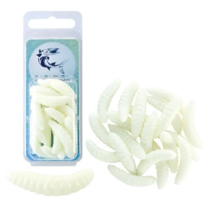 Viermi Albi Silicon Baracuda 2.5cm, 20buc/pac