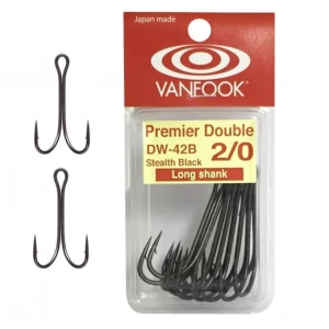 Ancore duble Vanfook DW-42B Long Shank Premier Double Treble nr.3/0, 7buc/plic Ancore duble Vanfook DW-42B Long Shank Premier Double Treble nr.3/0, 7buc/plic