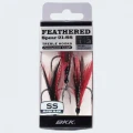 Teaser BKK Ancora cu Pene Naturale, Spear 21 SS, Red Black, Nr.4, 3buc/pac Teaser BKK Ancora cu Pene Naturale, Spear 21 SS, Red Black, Nr.4, 3buc/pac
