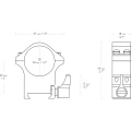Inele Luneta HAWKE Professional Steel Ring Mounts 30mm 2 Piece Weaver High