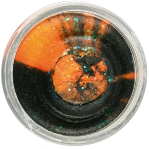 Pasta BERKLEY PowerBait EU Glitter Trout Dough, Black Orange Glitter, 50g