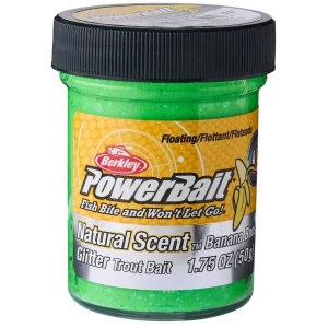 Pasta BERKLEY PowerBait Trout Dough Fruits Floating, Banana Spring Green, 50g Pasta BERKLEY PowerBait Trout Dough Fruits Floating, Banana Spring Green, 50g