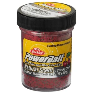 Pasta BERKLEY PowerBait Trout Dough Fruits Floating, Chunky Cherry, 50g Pasta BERKLEY PowerBait Trout Dough Fruits Floating, Chunky Cherry, 50g