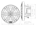 Boxe Marine DS18 MP6, 6.5", Negre, 180W, Set 2 buc