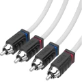 Cablu RCA Marin pentru Amplificator DS18 MOFCR-25FT, 2 Canale, 7.6m