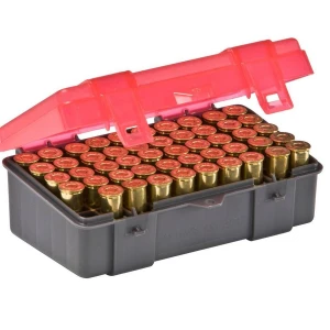 Cutie Munitie PLANO Handgun Ammo Case - .41 Magnum, Gri/Roz transparent, 50 cartuse