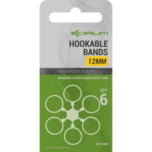 Inele Elastice KORUM Smokescreen Hookable Bands, 12mm, 6buc/pac Inele Elastice KORUM Smokescreen Hookable Bands, 12mm, 6buc/pac