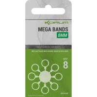 Inele Elastice Korum Smokescreen Mega Bands, 8mm, 8buc/pac