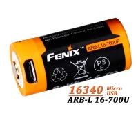 Acumulator Cu Micro-usb Fenix 16340 - 700mah  Arb-l 16-700u