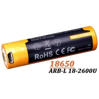 Acumulator Cu Micro-usb Fenix 18650 - 2600mah- Arb-l 18-2600u Acumulator Cu Micro-usb Fenix 18650 - 2600mah- Arb-l 18-2600u