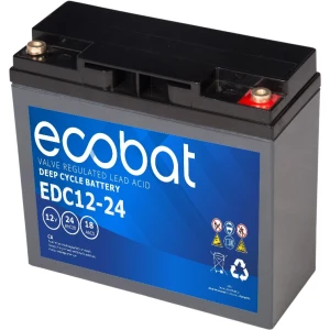 Acumulator AGM Deep Cycle ECOBAT, 12V, 24Ah