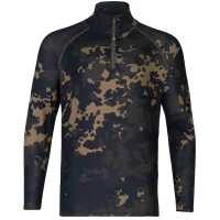 Bluza UV KORDA Kool UPF Zip Jersey, Dark Kamo, Marimea 2XL