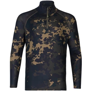 Bluza UV KORDA Kool UPF Zip Jersey, Dark Kamo, Marimea L Bluza UV KORDA Kool UPF Zip Jersey, Dark Kamo, Marimea L