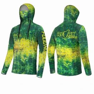 Bluza UV RELAX Blue Wave UPF 50+, Camo Green, Marime L