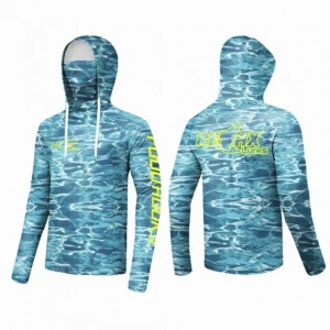 Bluza UV RELAX Blue Wave UPF 50+, Marime 2XL