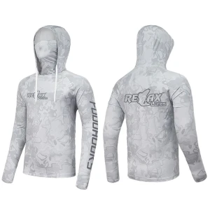 Bluza UV Relax Lures UPF 50+, Camo Grey, Marime XL