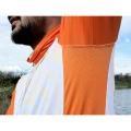 Bluza UV SELECT BAITS Feeder Long Sleeve Hoodie UPF 50+, White and Orange, Marime S